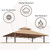 Grill Gazebo Replacement Canopy Roof – Hugline 5x8 Outdoor Grill Shelter Canopy Top Double Tiered BBQ Tent Cover Fit for Model L-GG001PST-F (Beige)