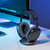 All-Aluminum Headphone Stand for AirPods Max, Full CNC-Machined Metal Base with Soft Silicone Contact Pad, Futuristic Ring Design, Stable Desktop Display Dock (Gray)