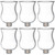 VIHOSE Bulk Set of 6 Clear Peg Votive Holders with Rubber Gasket 3.5" Glass Wholesale Candelabra Hurricane Glass Shades Votive Candleholder Cups for Modern Contemporary Home Decor