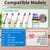 Upgraded LED Motorhead Compatible with Dyson V7 V8 V10 V11 V15, Anti-Tangle V-Shape Roller Brush Replacement, 2-in-1 Vacuum Head for All Floors (Not for Slim Series)
