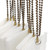 Antique Brass Shower Curtain Hooks, 27 Inch Ball Chain Design, 12 Pack Rust-Resistant Metal Curtain Rings for Bathroom Rods, Heavy Duty 4.5mm Shower Curtain Hangers