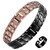 Feraco Men's Copper Magnetic Bracelet and Ring Elegant 99.99% Solid Copper Bracelets with Double-Row Strong Magnets, Magnetic Field Therapy Jewelry(Black)