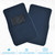 BDK Premium Carpet Blue Floor Mats for Cars - Universal Fit Interior 4-Piece Car Mats Full Set with Vinyl Heel Pad Protector - Cute Car Accessories Interior Floor Covers for SUVs & Trucks