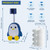 MIUPOO 360 Degree Adjustable Rotatable Handheld Shower Head Holder,Removable No Punching Penguin Shower Head Bracket Wall Mount Universal,Silicone Suction Cup Shower Head Holder,2 Pack