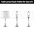 2 Set Lamp Harp Holder, Lamp Shade Holder with Replaceable Base, Lamp Hardware Holder with Standard and 2pcs 40mm Hole Saddle Bases, Harp Stand for Table and Floor Lamp Parts (Black, 8 Inch)