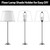 2 Set Lamp Harp Holder, Lamp Shade Holder with Replaceable Base, Lamp Hardware Holder with Standard and 2pcs 40mm Hole Saddle Bases, Harp Stand for Table and Floor Lamp Parts (Black, 8 Inch)