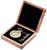 Walnut Wood Pocket Watch Box Portable Single Pocket Watch Display Storage Travel Case Organizer for Men Women (Contain Chain Clamp Slot)