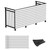 Windscreen4less 3'x50' Deck Balcony Privacy Screen Fence Apartment Balcony Mesh Screen with Zip Ties Chain Link Fence Cover UV Protection for Outdoor Patio Backyard Pool Porch Railing, Grey & White