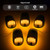 5PCS LED Cab Roof Lights Fits for Ram 1500/2500/3500 (2003-2018) and Fits for Ram 4500/5500 (2011-2018),Smoked Lens Amber LEDs with 5 Rubber Gaskets(Fits Factory Roof Lights Only)
