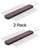 Umo Lorenzo 2 Pack Premium Wooden Necktie and Belt Hanger, Walnut Wood Center Organizer and Storage Rack with a Non-Slip Finish - 20 Hooks