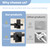 TKZTKZ No Drill Curtain Rod Brackets:Self Adhesive Curtain Rod Holders for Rod 5/8" No Screw,Heavy Duty Easy Curtain Rod Bracket No Drilling,No Damage Wall Renter Friendly Curtain Rod Hooks Black,4PCS
