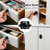 5 Pcs Push Button Latch Cabinet Door & Marine Drawer Latches, Black Keyless RV Cupboard Push Button Lock Drawer for Camper, Motorhome, Caravan (ABS Body + Zinc Alloy Lock Tongue)