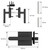 Sdstone Double Side Gate Latch,Heavy Duty Swinging Door Latch Gate Hardware for Wooden Fence,Gate Hardware for Left Inswing Outdoor Wooden Gates, Pool Gate, Backyard, Garden
