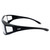 MotoFrames Sideshow Fit Over Glasses OTG Safety Motorcycle Glasses Matte Black Frames Clear Lenses