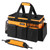 SCAVATA Wearable Cleaning Caddy Bag, Cleaning Caddy Supplies Organizer with Handle & Shoulder Straps for Housekeepers, Under Sink & Car Cleaning Tool Organizers with 4 Foldable Divider (Orange)