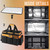 SCAVATA Wearable Cleaning Caddy Bag, Cleaning Caddy Supplies Organizer with Handle & Shoulder Straps for Housekeepers, Under Sink & Car Cleaning Tool Organizers with 4 Foldable Divider (Orange)