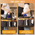 SCAVATA Wearable Cleaning Caddy Bag, Cleaning Caddy Supplies Organizer with Handle & Shoulder Straps for Housekeepers, Under Sink & Car Cleaning Tool Organizers with 4 Foldable Divider (Orange)