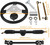 Trkimal 300mm Steering Wheel Tie Rod Rack Adjustable Shaft Tie Rod Kits for Go Kart ATV UTV 110cc 125cc 140cc 150cc