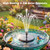 AISITIN 3.5W Solar Fountain Pump Built-in 1500mAh Battery with 10 Nozzles