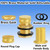Ceaeso Brass Male Garden Hose Bulkhead Fitting With Plug, 1/2" Female NPT, 3/4" Male GHT (garden Hose Thread), Brass Tank Connector/drain/flush Port Kit For Rain Barrels, Aquariums, Sinks，2 Pack