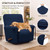 KEKUOU Recliner Chair Covers, 1-Piece Lazy Boy Recliner Covers, Navy Blue