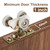 Pocket Door Hardware Kit with 48'' Aluminum Track, Commercial Grade