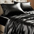 BEDELITE Satin Sheets California King Size Bed Set, Black, 4 Pieces