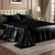 BEDELITE Satin Sheets California King Size Bed Set, Black, 4 Pieces