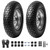 (2-PACK) 4.80/4.00-8" Tire and Wheel, 16" Pneumatic Tire Wheels with 5/8" Bearings (Extra 3/4") and 3" Centered Hub for Wheelbarrow, Hand Truck, Garden Carts, Yard Wagon Dump Cart