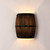 1 Pack Antique Wood Wine Barrel Wall Sconce Light Fixture