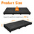 Outdoor Steps 3.5'' Height, Wooden Step Platform 35” Length, Step Stool with Non Slip Pads, Step for Outside, Wooden Platform for Bathroom, Kitchen, Bed (Black)