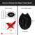 Angel Shield Marble Toilet Seat Durable Molded Wood with Quiet Close,Easy Clean，Quick-Release Hinges (Elongated,Black Marble)