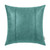 BRAWARM Faux Leather Throw Pillow Cover 18x18 Inches, Teal, 1 Pack