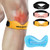 Healrecux Silicone Patellar Tendon Support Strap, Adjustable Non-Slip Patella Band Stabilizer Knee Brace for Jumpers Knee, Tendonitis, Basketball, Volleyball, Squats, Yellow