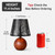 URLIGHTS 11.4" Rustic Solid Wood Small Table Lamp with Metal Forest Shade