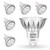 ALIDE GU10 Led Bulbs Dimmable 120v 50w Equival 6000k Daylight White,6PCS