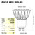 ALIDE GU10 Led Bulbs Dimmable 120v 50w Equival 6000k Daylight White,6PCS