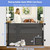 Retractable Baby Gates with Door 55" Wide Retractable Dog Gate with Pet Door Outdoor Retractable Gate for Dogs Mesh Baby Gate Retractable Pet Gate with Cat Door Retractable Child Gates for Doorways