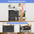 Retractable Baby Gates with Door 55" Wide Retractable Dog Gate with Pet Door Outdoor Retractable Gate for Dogs Mesh Baby Gate Retractable Pet Gate with Cat Door Retractable Child Gates for Doorways