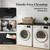 54" x 27.5" Washer Dryer Topper Mat with 2 Laundry Bags, Black