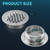 Stainless Steel Soffit Vents 6 Inch, HG Power Round Vent Cover with Screen Mesh, Louver Air Vent Hood for Wall, Ceiling Mount, Bathroom, Garage, Attic Ventilation, Silver