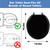 Round Black Wood Toilet Seat with Baked Enamel Finish, Heavy Duty Round Toilet Seat for Bathroom, Support 400 lbs, Wooden Toilet Lid with Chrome Hinge, Grip-Tight Bumpers, Easy Clean, Quick Assembly