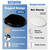 Round Black Wood Toilet Seat with Baked Enamel Finish, Heavy Duty Round Toilet Seat for Bathroom, Support 400 lbs, Wooden Toilet Lid with Chrome Hinge, Grip-Tight Bumpers, Easy Clean, Quick Assembly