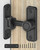 Heavy Duty Barn Door Lock, 90/180 Degree Latch, Black, 1 Pack