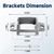 RV Awning Mounting Brackets Replacement for Dometic 3310811.009M Diecast Foot SVC Kit, Dometic A&E 8300/8500/ 8700/9000 Awning, with Rivets
