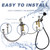 Shampoo Bowl Faucet Kit with Vacuum Breaker & Sprayer Hose for Salon Sink