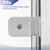 Glass Shower Door Hinge, Aluminum Silver Door Mount Hinge Fits 1/4 Inch Framed-Glass Shower Doors, Residential Use Shower Doors Hardware Replacement Part - 1Pcs