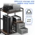 22" x 18.5" Large Printer Stand with Wheels, Mobile Rolling Printer Table Cart for Home Office, Rustic Brown Storage Organizer for Scanner, Fax, CPU, Shredder