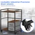 22" x 18.5" Large Printer Stand with Wheels, Mobile Rolling Printer Table Cart for Home Office, Rustic Brown Storage Organizer for Scanner, Fax, CPU, Shredder