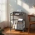 22" x 18.5" Large Printer Stand with Wheels, Mobile Rolling Printer Table Cart for Home Office, Rustic Brown Storage Organizer for Scanner, Fax, CPU, Shredder
